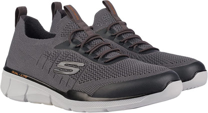 Skechers Men's Memory Foam Mesh Knit Bungee Lace Athletic Sneaker