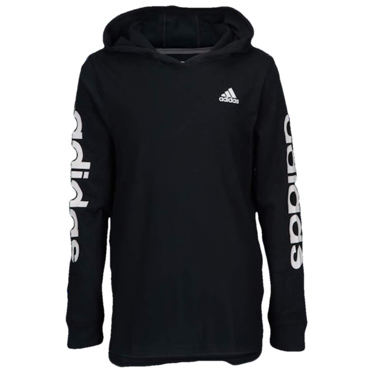 adidas Youth Boy's Logo Lite Long Sleeve Hooded Pullover Shirt