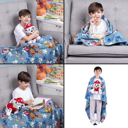 Franco Kids Paw Patrol Marshall Throw and Hugger Pillow Set, 40 in x 50 in