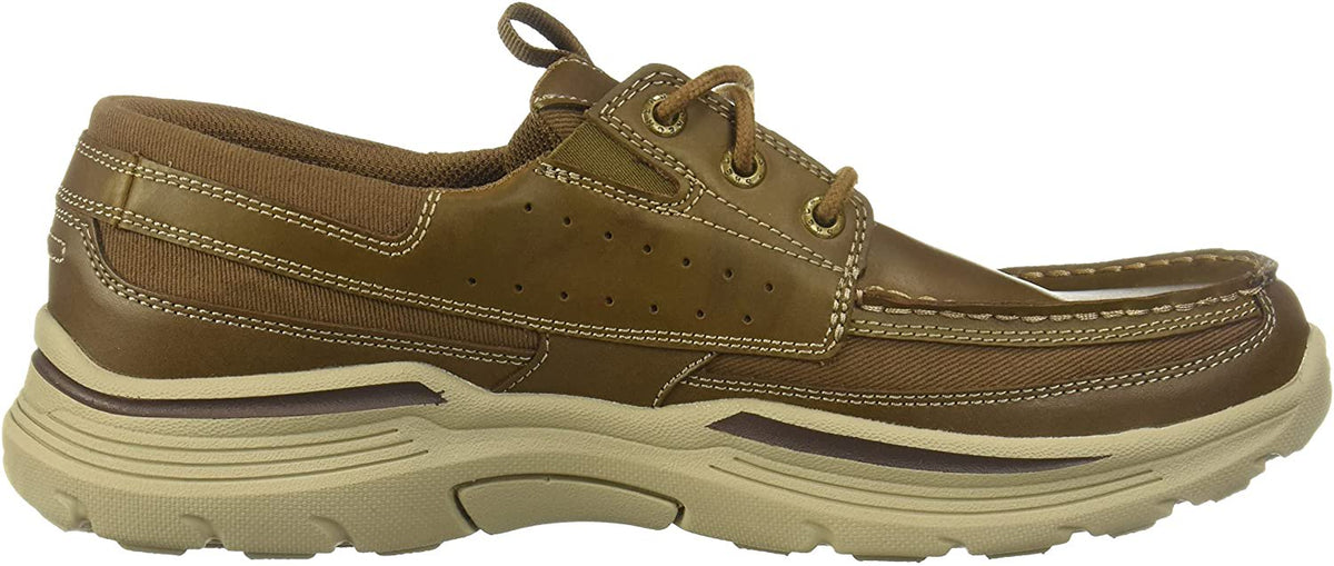 Skechers Men's Expended-Menson Leather Lace Up Boat Shoe