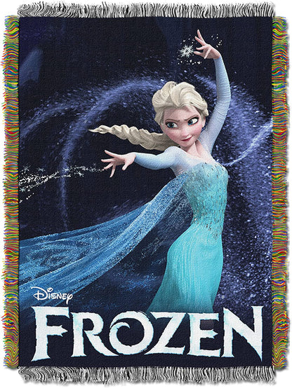 Disney Frozen, Woven Tapestry Throw Blanket, Multi Color, 1 Count