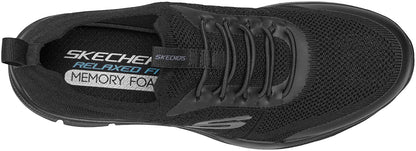 Skechers Men's Memory Foam Mesh Knit Bungee Lace Athletic Sneaker