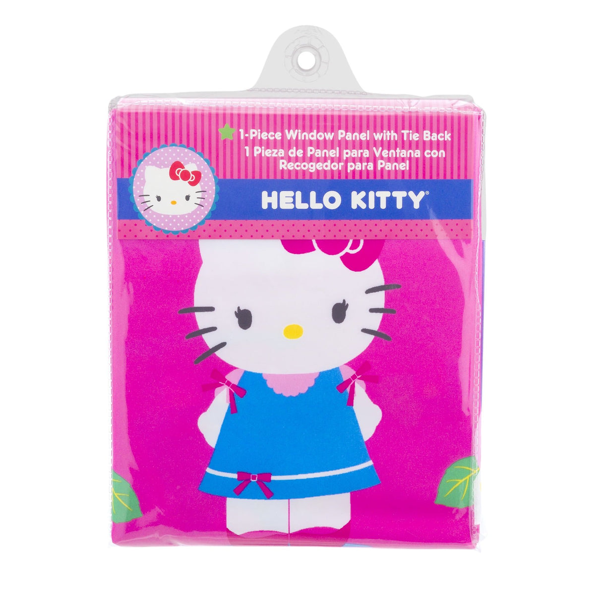 Hello Kitty Single Window Curtain Panel with Tie Back, 63-inches in L