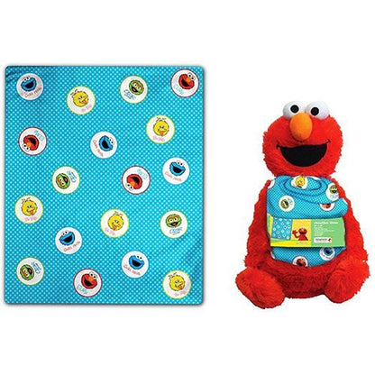Sesame Street Elmo Fleece Throw Blanket and Buddy Set