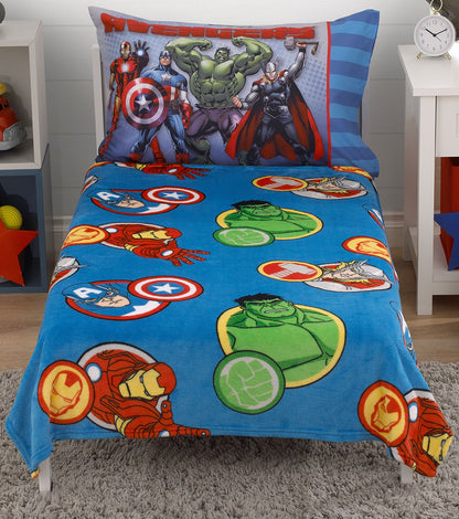 Marvel Avengers Toddler Blanket - 40” X 50” - Super Soft, Plush, Warm and Comfortable