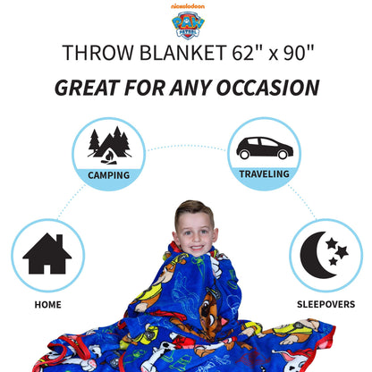 Franco Kids Paw Patrol Plush Throw Blanket, 62 in x 90 in