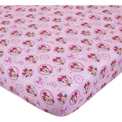 Disney Baby Minnie Mouse Baby Fitted Crib Sheet, 28” X 52”