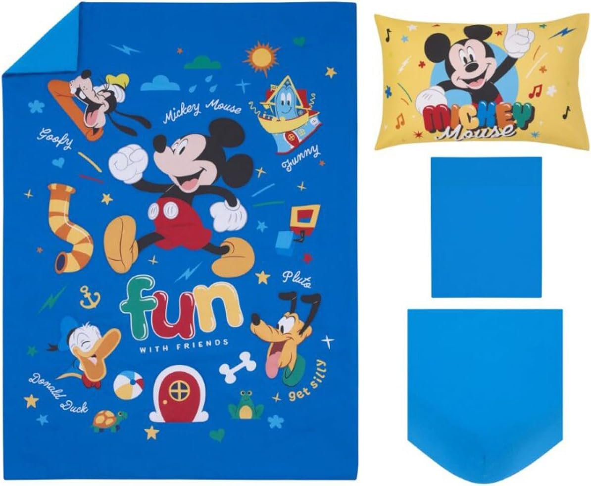 Disney Mickey Mouse 4 Piece Toddler Bedding Set
