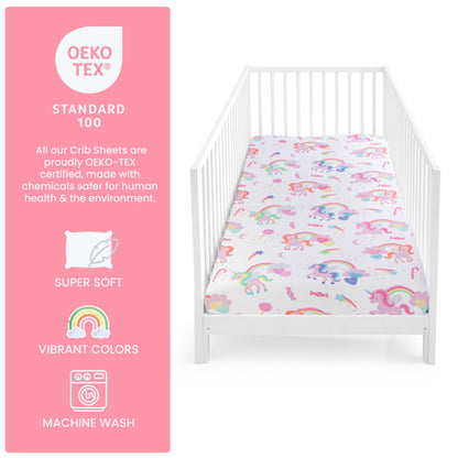 Today's Kids 1-Pack Monster Truck Fitted Baby Crib Sheet Boy - Soft & Breathable Printed Nursery Toddler Bed Sheets for Boys, Elastic Edge with Deep Pockets, Machine Washable, Fits 28" x 52" Mattress