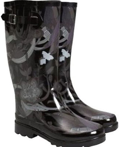 Sakroots Women's Rain Boots Black Tonal Size 6