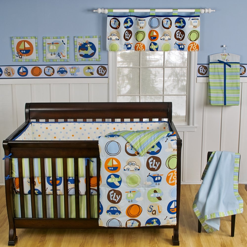 Sumersault Little Getaways 10 Piece Crib Bedding Set