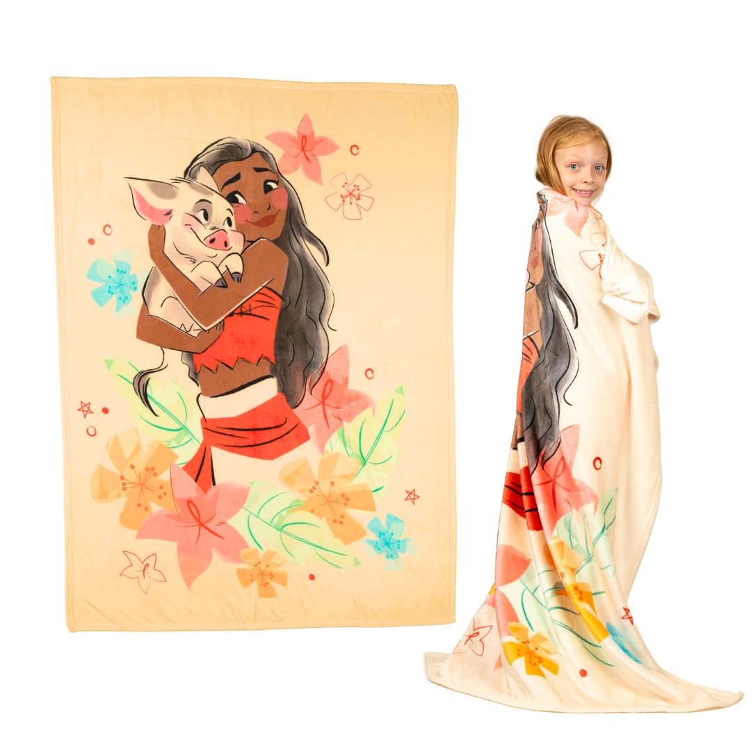 Franco Disney Moana Kids Bedding Super Soft Plush Throw Blanket, 46 in x 60 in