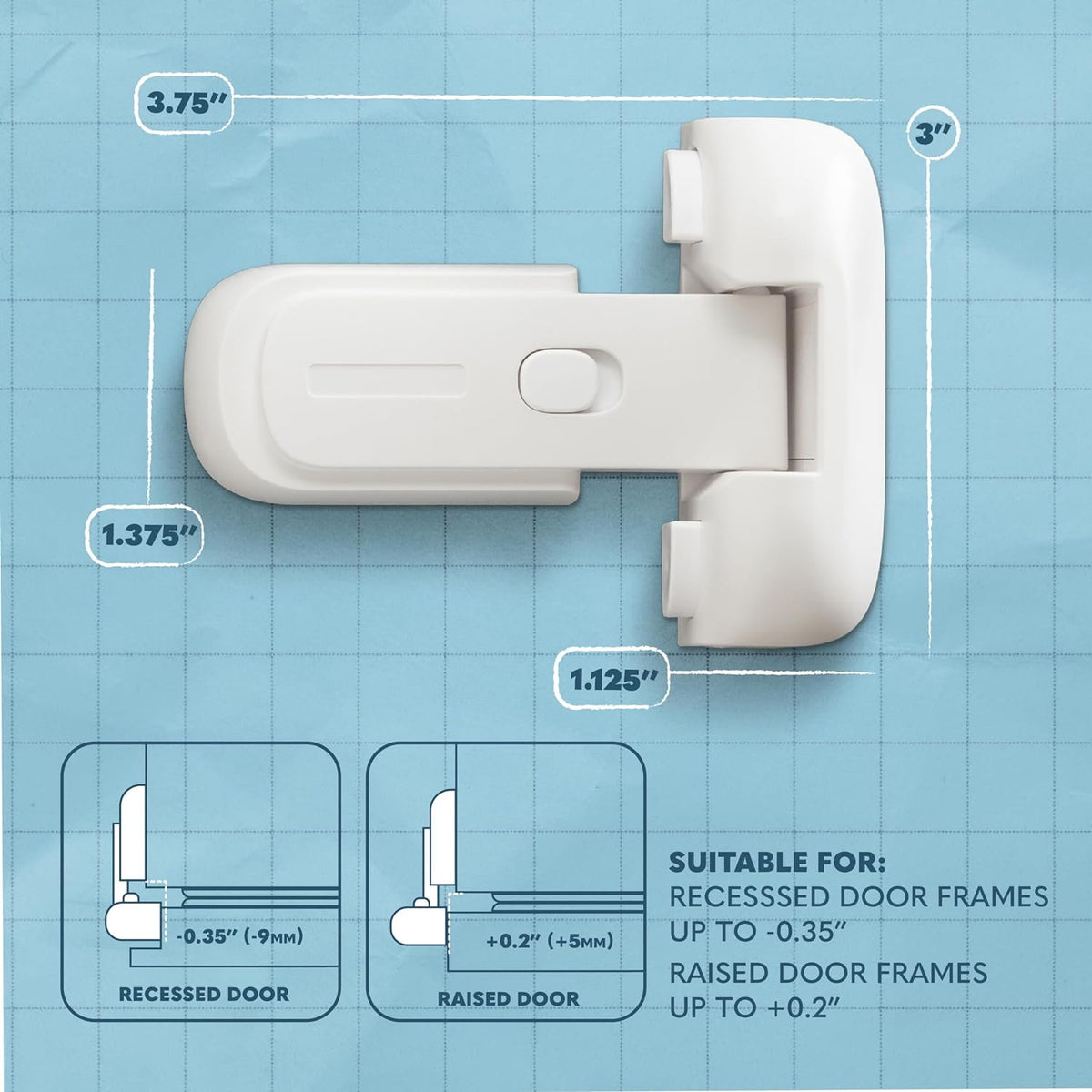 Todays Kids Child Proof Refrigerator Lock - Fridge / Freezer Lock, Easy to Install Child Lock for Fridge