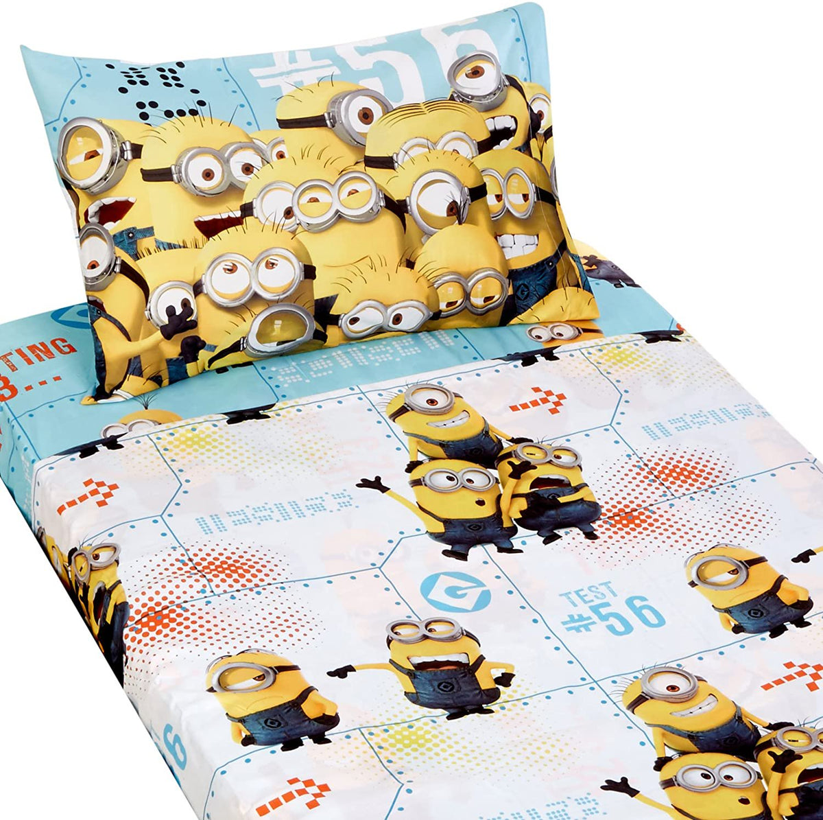 Universal MA440C Minions Testing 1234 Microfiber Sheet Set, Twin