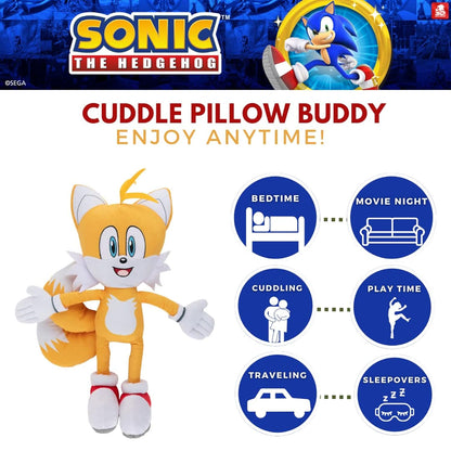 Franco Sonic The Hedgehog Tails, Anime, Super Soft Plush Kids Cuddle Pillow Buddy