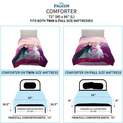 Disney Frozen 2 Twin/Full Size Reversible Comforter