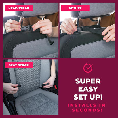 Todays Kids 2-Pack Back Seat Protector for Child Car Seat Kick Mat - Heavy Duty Car Back Seat Cover for Kids, Multipurpose Back Seat Car Organizer for Kids - Waterproof 600D Fabric, Easy to Clean