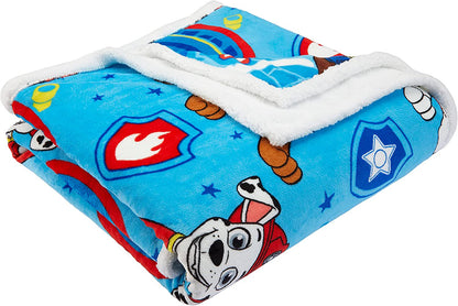 Franco Paw Patrol Soft Premium Plush Sherpa Blanket Throw, 60 in x 90 in