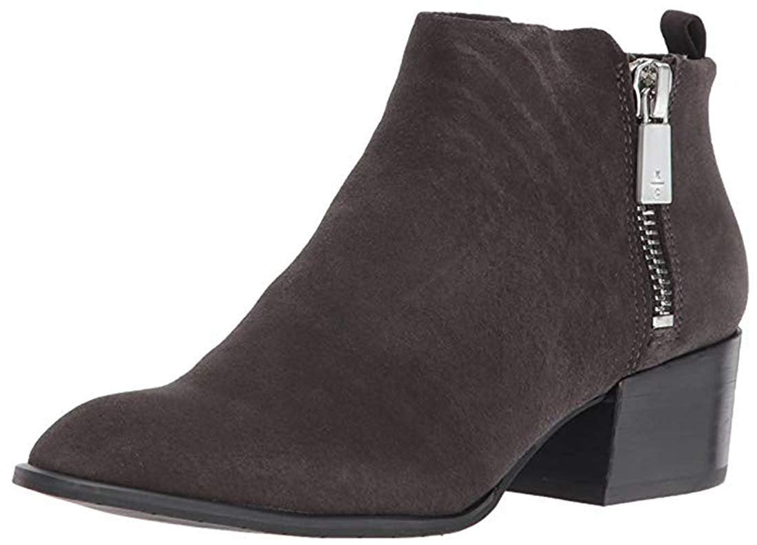 Kenneth Cole New York Women's Leather Ankle Bootie Boots Asphalt