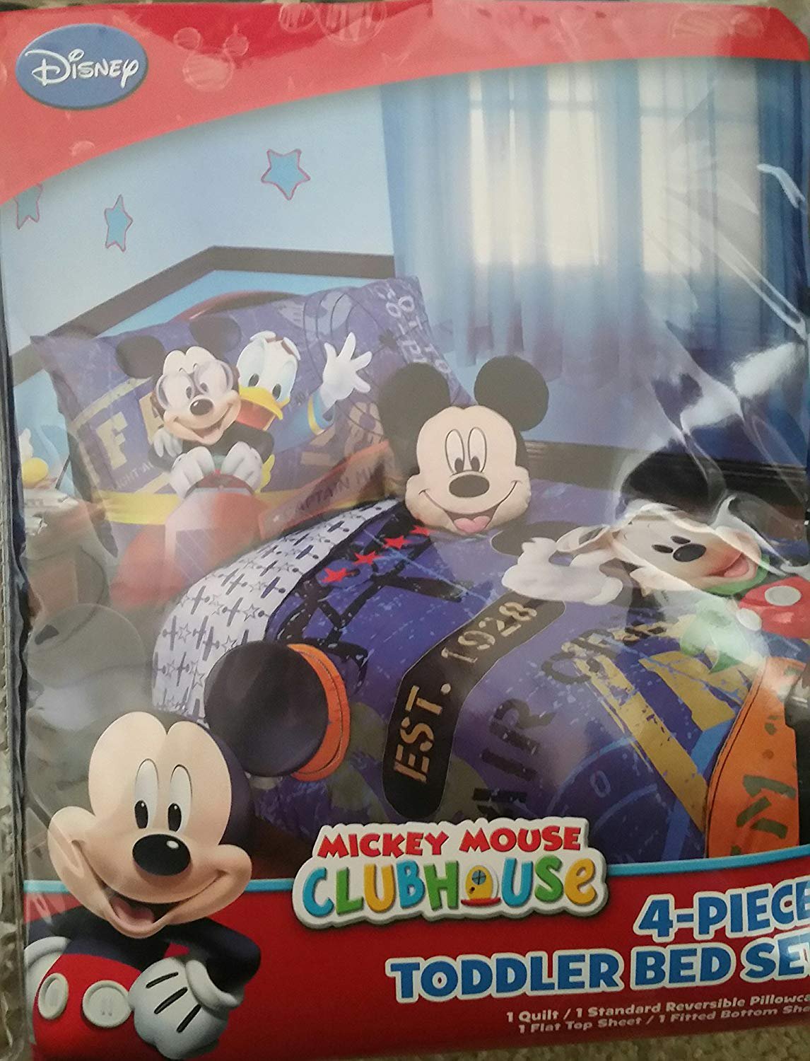 Mickey Mouse 4 Piece Toddler Bedding Set