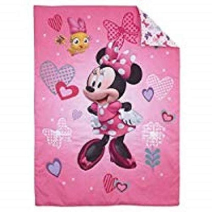 Disney Minnie Hearts & Bows 4-Piece Toddler Bedding Set