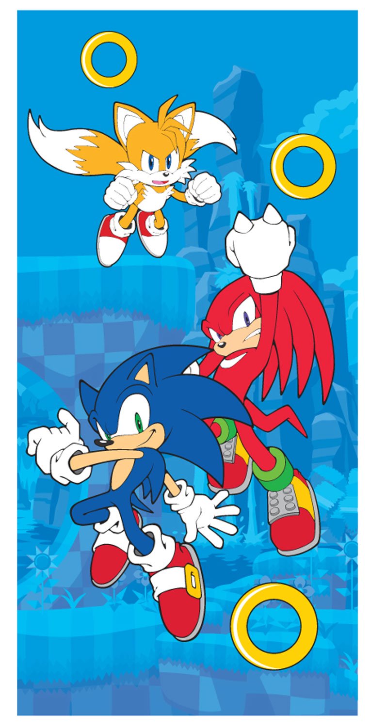 Sonic The Hedgehog Super Soft Cotton Kids Beach Towel, 58 in x 28 in