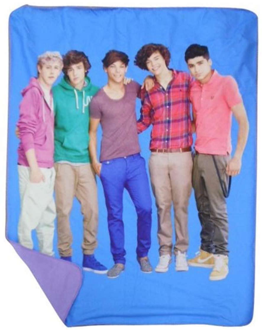1D Media Ltd One Direction Blue Portrait Throw Blanket