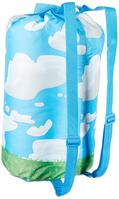 Disney Frozen Olaf Quilted Slumber Bag, Bonus Backpack with Straps, Light Blue/White