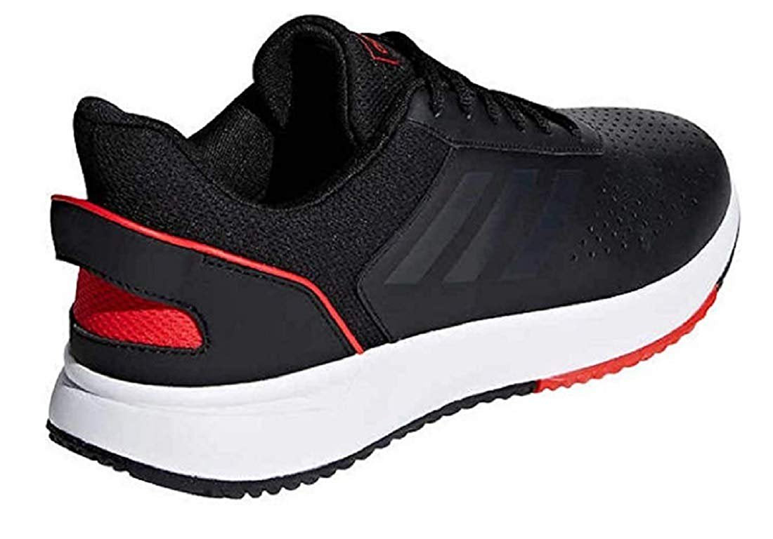 adidas Men's Courtsmash Tennis Shoe - Black/White/Red - 10