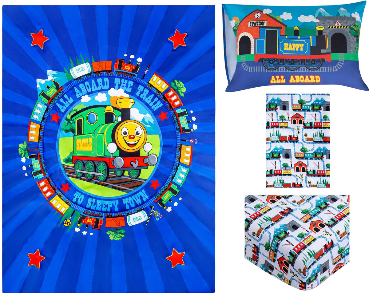 Todays Kids Monster Trucks Toddler Bedding Set for Boys - 4-Piece Toddler Bed Comforter Sets for Boys, Reversible Comforter & Pillowcase, Flat Sheet, Fitted Sheet, Breathable & Super Soft Microfiber
