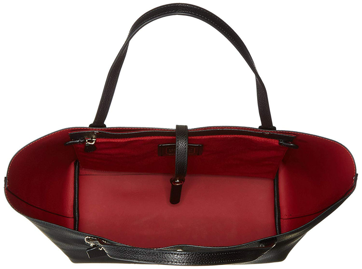 COACH Women's Polished Pebbled Leather Market Tote