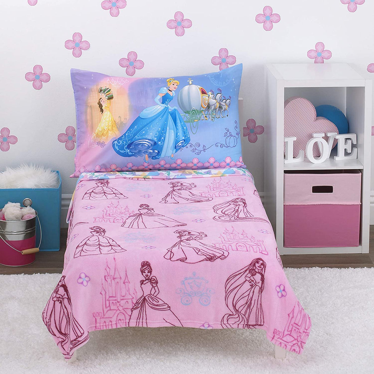 Disney Princess 4 Piece Toddler Bedding Set - Friendship is a Journey