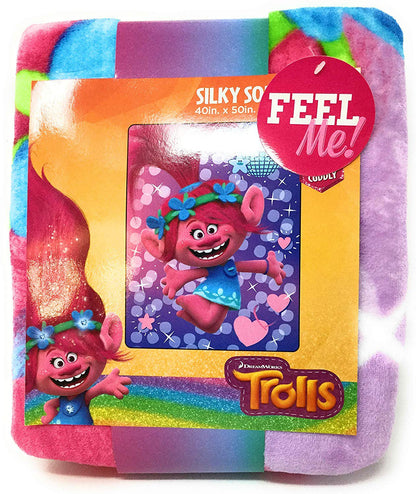 DreamWorks Silky Soft Throw Blanket Trolls Bright Star 40" X 50"