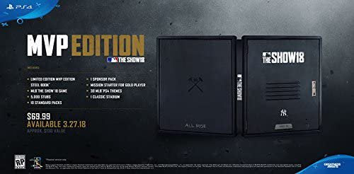 MLB The Show 18 MVP Edition - Limited Edition Steelbook Packaging - PlayStation 4