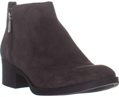 Kenneth Cole New York Women's Leather Ankle Bootie Boots Asphalt