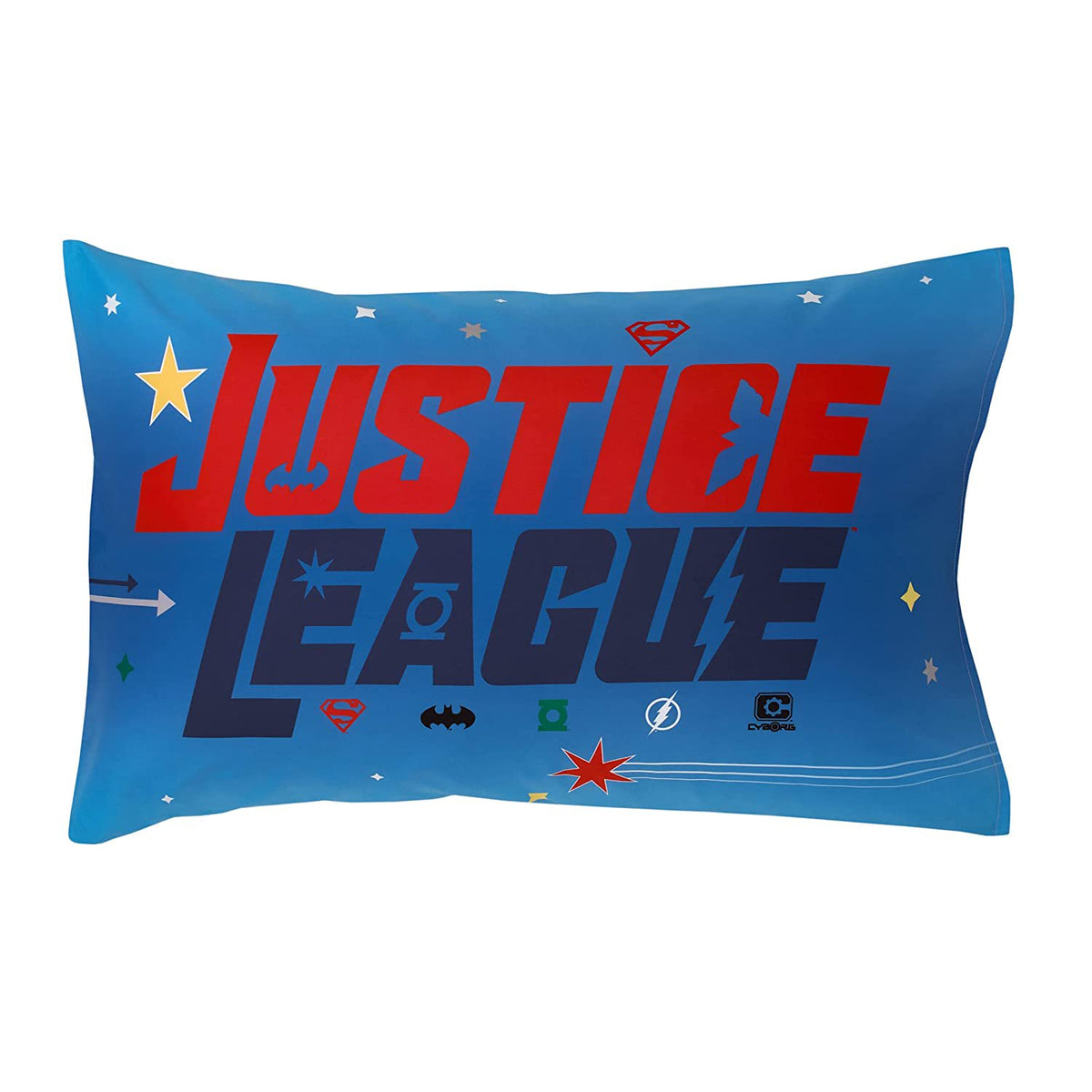 Warner Brothers Justice League 4 Piece Toddler Bedding Set - Batman, Superman, The Flash, Green Lantern and Cyborg