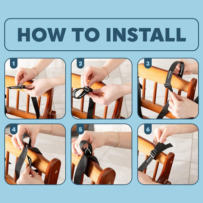Today's Kids Universal High Chair Straps Replacement - 5 Point Harness High Chair Straps, Adjustable Safety Highchair Straps, Heavy Duty High Chair Seat Belt for Stroller, Pushchair, Pram & Buggy