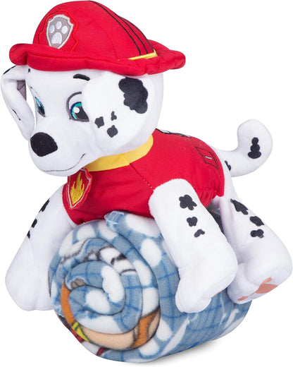 Franco Kids Paw Patrol Marshall Throw and Hugger Pillow Set, 40 in x 50 in