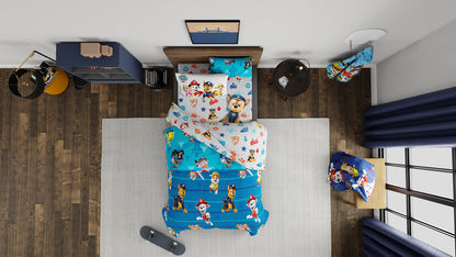Paw Patrol Kids 5 Piece Twin Comforter and Sheet Set with Sham, By Franco