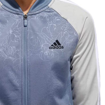 adidas Womenâ€™s Embossed Print Track Jackets Full-Zip Climalite Jacket