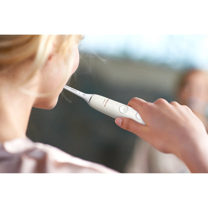 PHILIPS Battery Powered Sonicare Diamond Clean Rechargeable Toothbrush 2-Pack Handles Black/Rose Gold