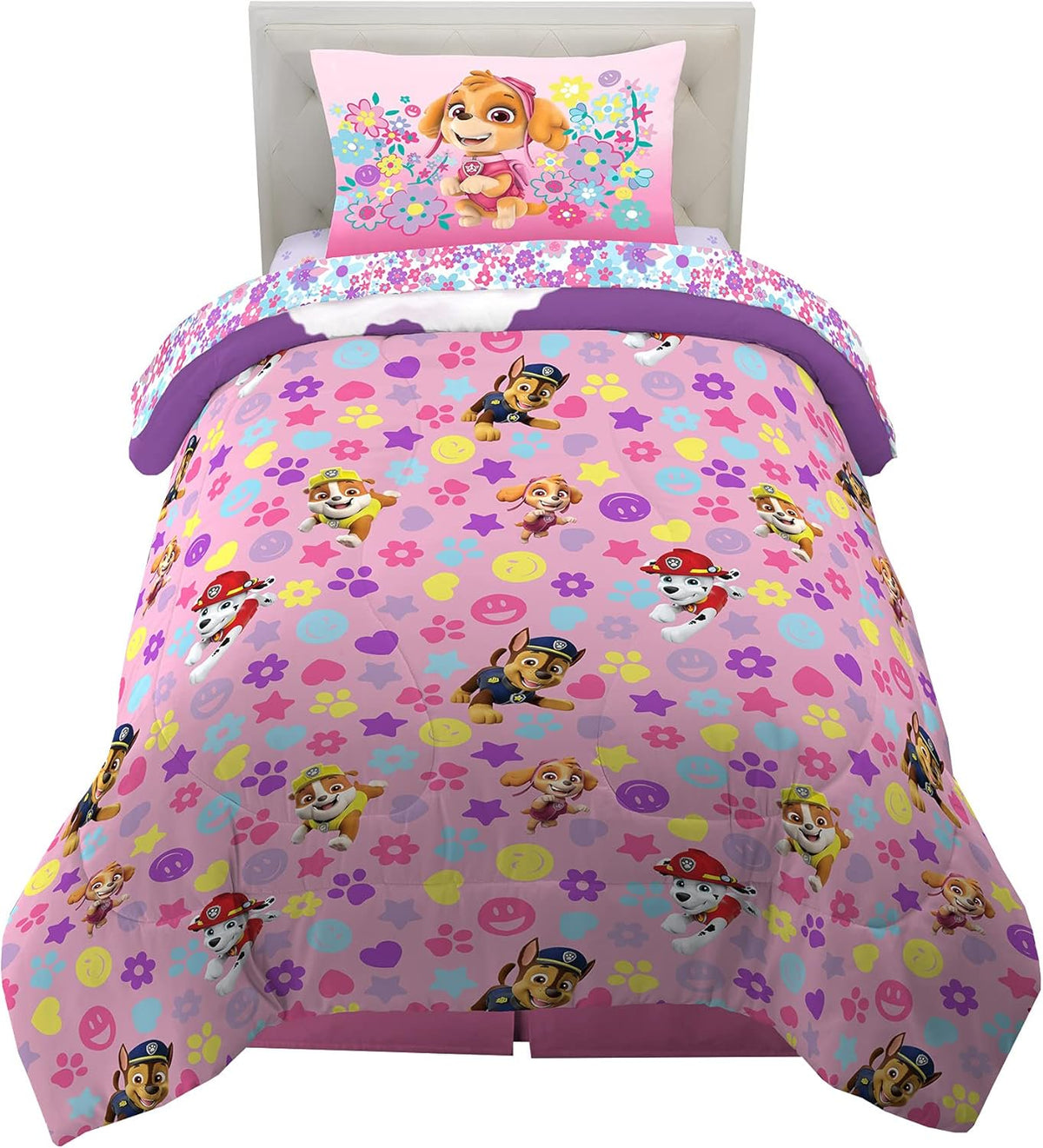 Franco Kids Paw Patrol Girls Twin Comforter and Sheets Set