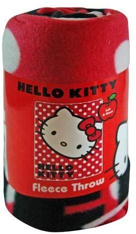 SANRIO Hello Kitty, "Polka Dot Kitty" Fleece Throw Blanket, 45" x 60"