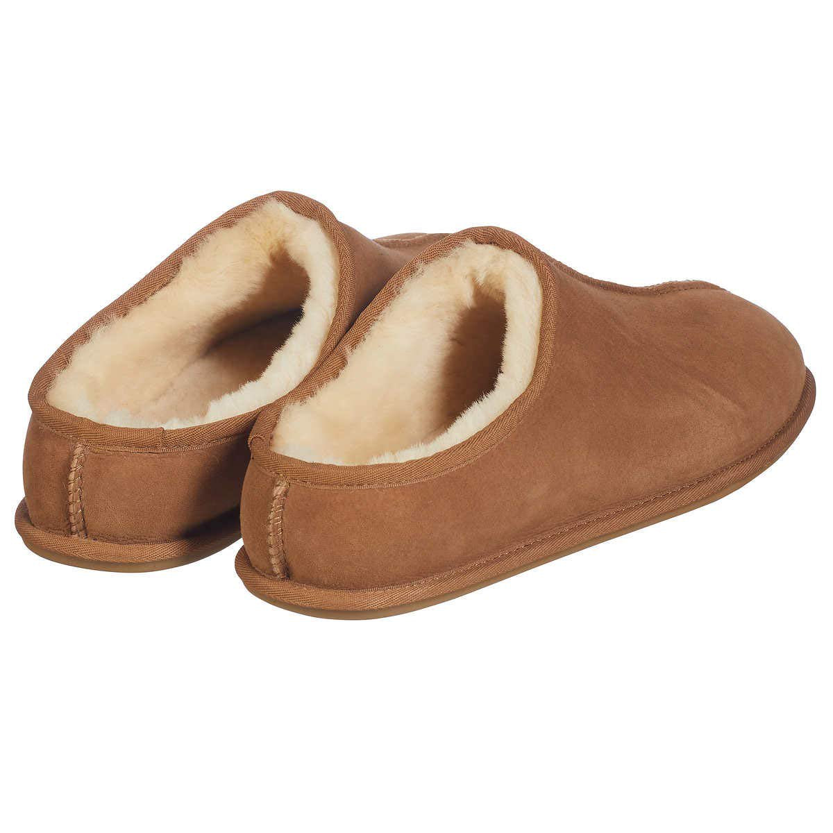 KirklandSignature Men's Shearling Clog Slipper Chestnut