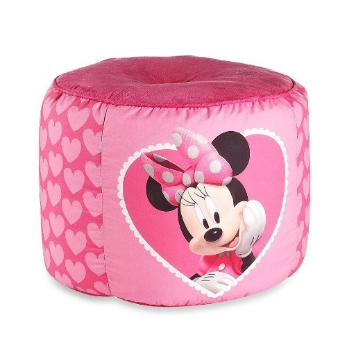 Disney Minnie Mouse Bows Pouf, 12-Inch Ottoman