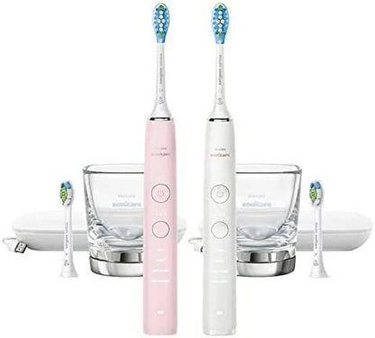 Philips Sonicare DiamondClean Connected Rechargeable Battery Powered Toothbrush 2-Pack Pink/White
