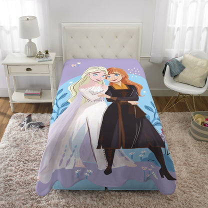 Disney Frozen Kids Plush Blanket, Twin/Full Size 62"x90"