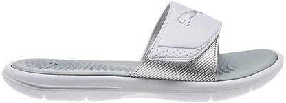 PUMA Ladies' Slide Sandal (8, White)