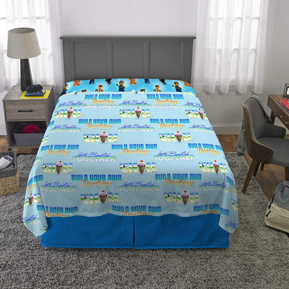 LEGO Movie 2 Kids Bedding Soft Microfiber Comforter and Sheet Set, Full Size 5 Piece Set