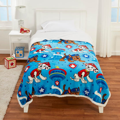 Franco Paw Patrol Soft Premium Plush Sherpa Blanket Throw, 60 in x 90 in